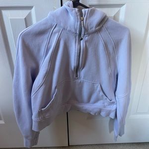 Blissful Blue Lululemon Scuba Oversized Half-Zip Hoodie Size xs/s